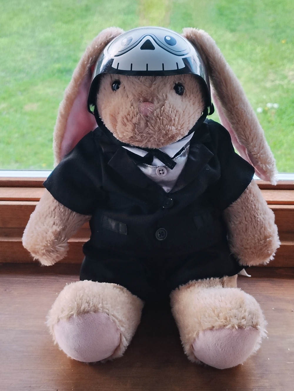 Build A Bear BAB Bunny Plush Stuffed Animal 2021 Tuxedo Helmut Bow Tie 14"
